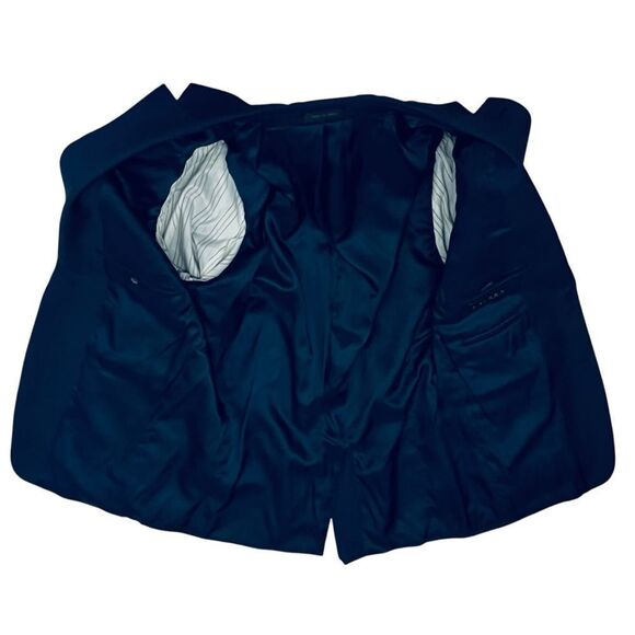 100% Wool Men’s 42L Lauren Ralph Lauren Blazer Navy Blue Modern Fit Coat Jacket - Picture 9 of 16
